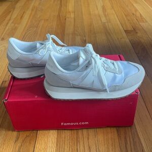 New Balance White and Gray Women's Sneakers